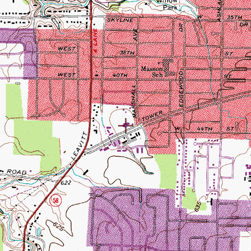 Topographic Map of Saint Nicholas Greek Orthodox Church, OH