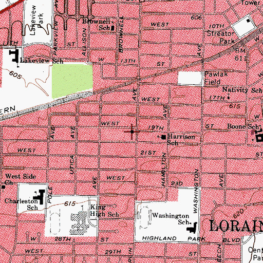 Topographic Map of Full Gospel Tabernacle, OH