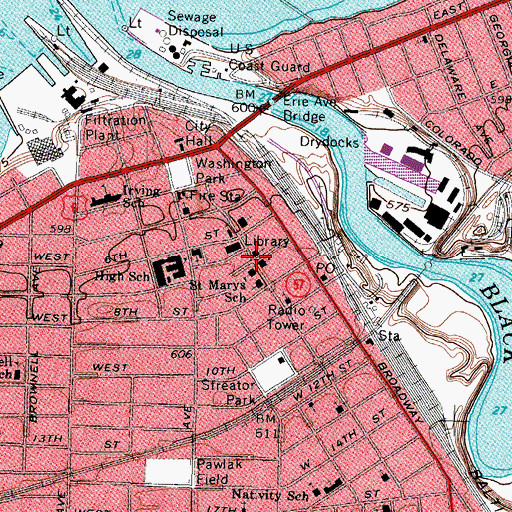 Topographic Map of Wesley United Methodist Church, OH