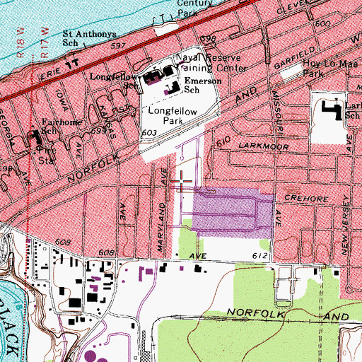 Topographic Map of Highview Park, OH