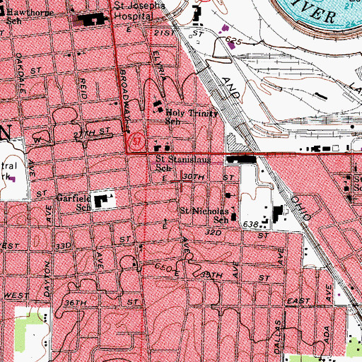 Topographic Map of Second New Hope Baptist Church, OH