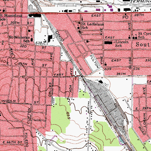 Topographic Map of Greater Noel Tabernacle Church of God in Christ, OH