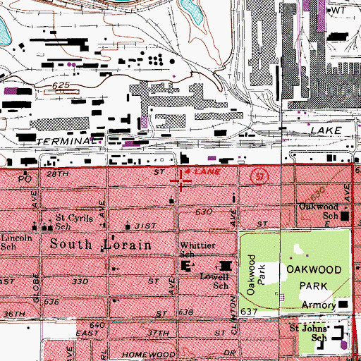 Topographic Map of Pentecostal Church of God, OH