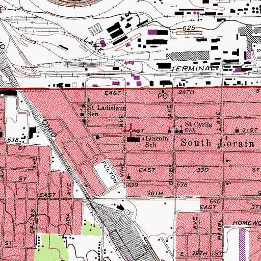 Topographic Map of Principe De Paz Hispanic Lutheran Church, OH