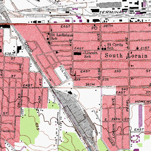 Topographic Map of Church of God of Prophecy, OH