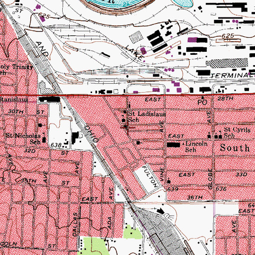 Topographic Map of Mount Zion Baptist Church, OH