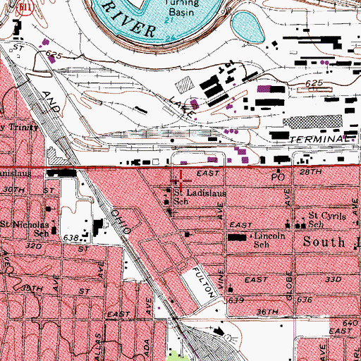 Topographic Map of New Hope Baptist Church, OH