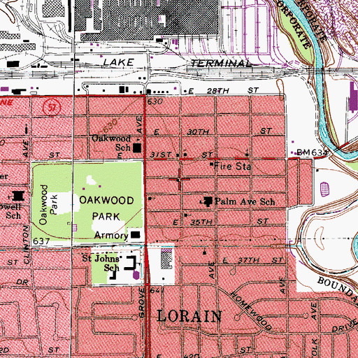 Topographic Map of Saints Peter and Paul Orthodox Church, OH