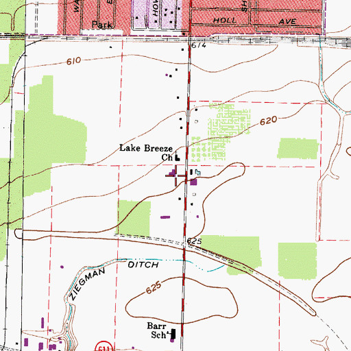Topographic Map of Saint Mark American Serbian Eastern Orthodox Church, OH