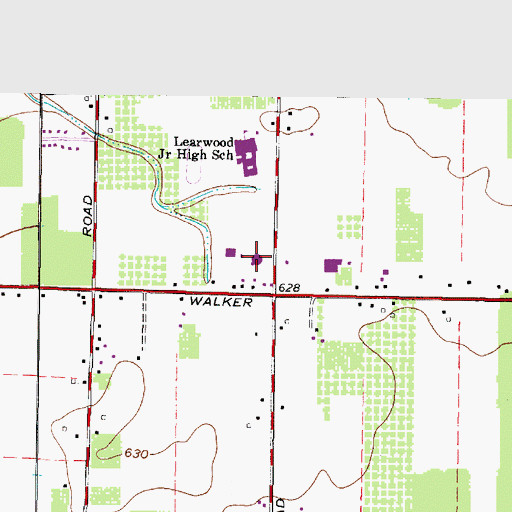 Topographic Map of Holy Spirit Roman Catholic Church, OH
