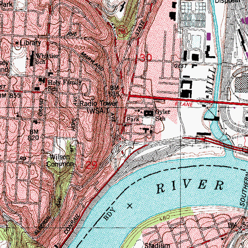 Topographic Map of State Avenue United Methodist Church, OH
