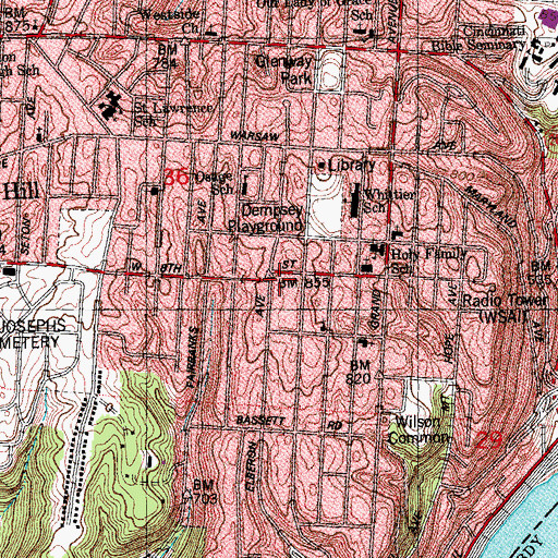 Topographic Map of Light House Missionary Church, OH