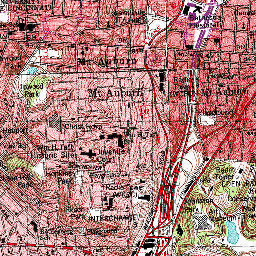 Topographic Map of Deliverance Temple Church, OH