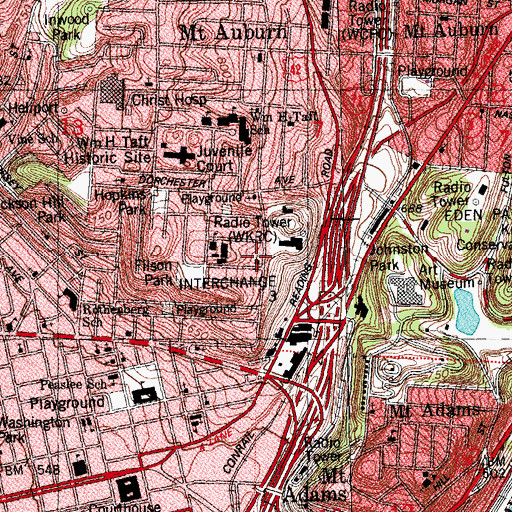 Topographic Map of First New High Point Baptist Church, OH