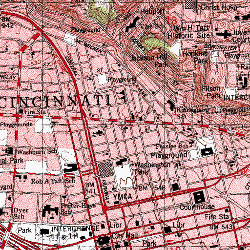 Topographic Map of Prince of Peace Lutheran Church, OH