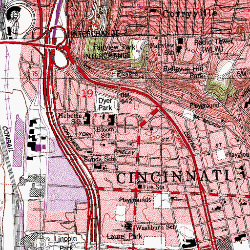 Topographic Map of Provident Baptist Church, OH