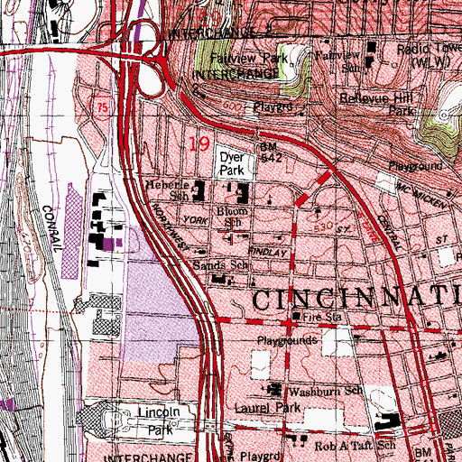 Topographic Map of Mount Olive Baptist Church, OH