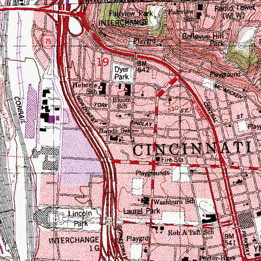 Topographic Map of Pleasant Hill Baptist Church, OH