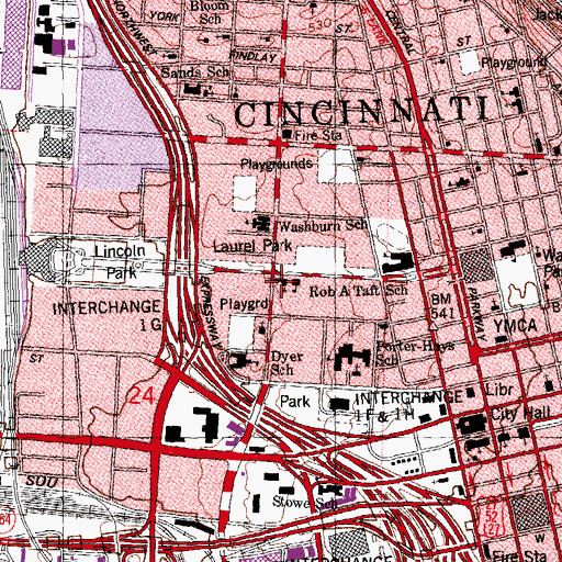 Topographic Map of Saint Joseph Roman Catholic Church, OH