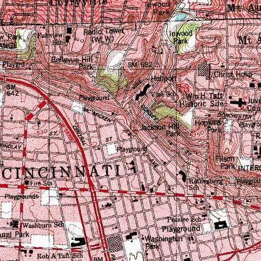 Topographic Map of Greater Golden Gate Baptist Church, OH