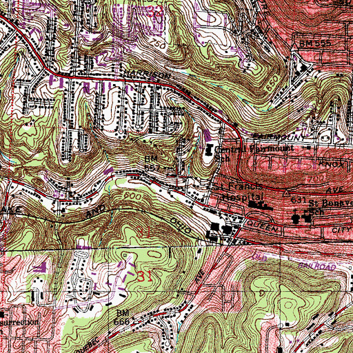 Topographic Map of Martini United Church of Christ, OH