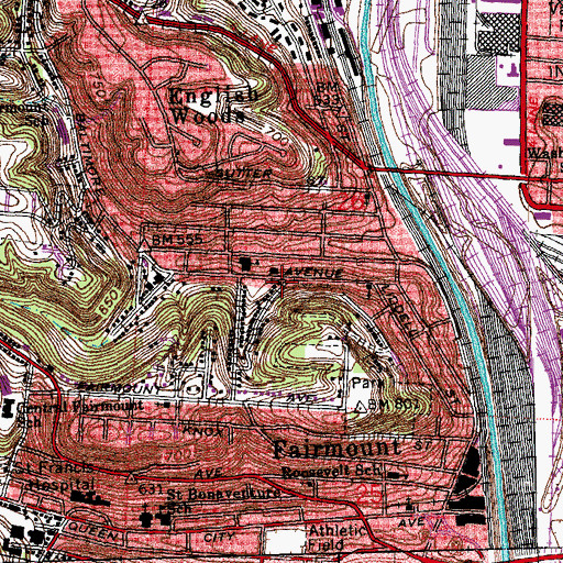 Topographic Map of Golden Hill Baptist Church, OH