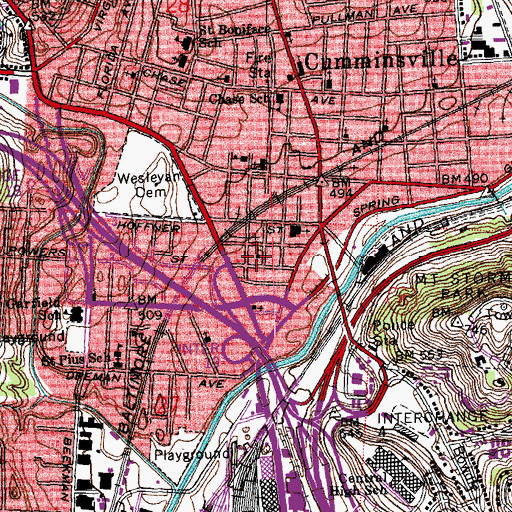 Topographic Map of Greater Bethel Apostolic Church, OH