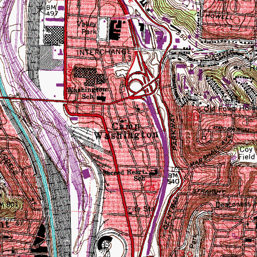 Topographic Map of Church of Jesus Christ, OH