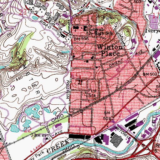 Topographic Map of New Jerusalem Community Center, OH