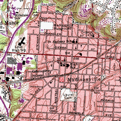 Topographic Map of Universal Church of God, OH