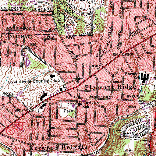 Topographic Map of Saint Peters United Church of Christ, OH