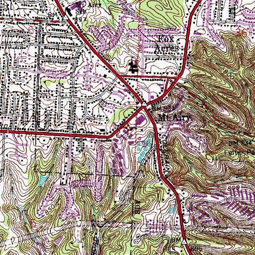 Topographic Map of Mount Airy United Methodist Church, OH