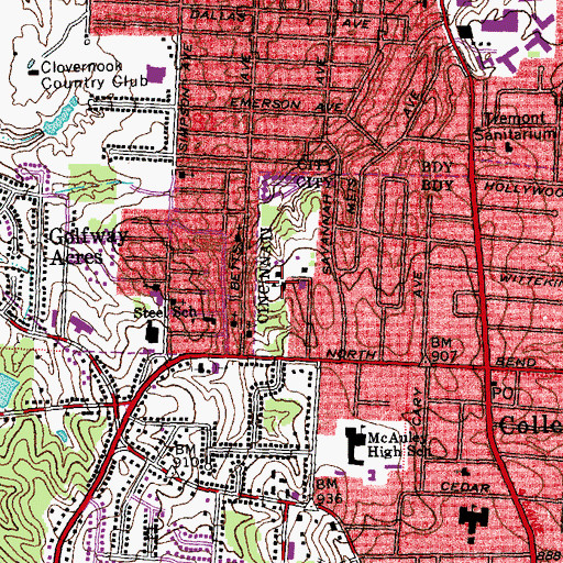 Topographic Map of Eden Grove Academy, OH