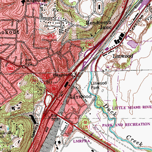 Topographic Map of Our Lady of Loretto Roman Catholic Church (historical), OH