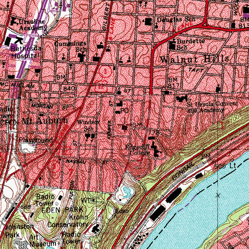 Topographic Map of Saint Stephens Missionary Baptist Church, OH