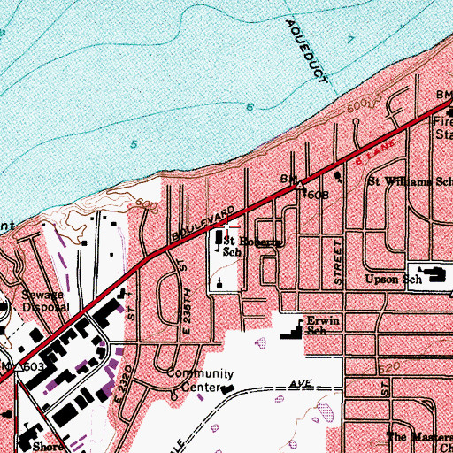 Topographic Map of Saint Roberts Catholic Church, OH