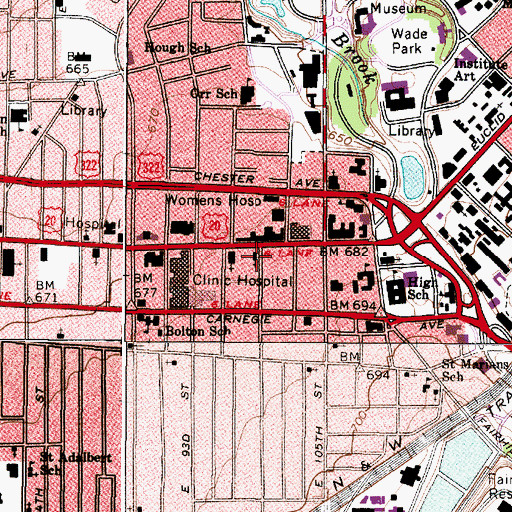 Topographic Map of East Mount Zion Baptist Church, OH