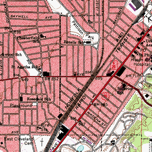Topographic Map of Mount Nebo Baptist Church, OH