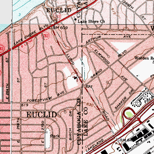 Topographic Map of Saint Stephens Byzantine Catholic Church, OH