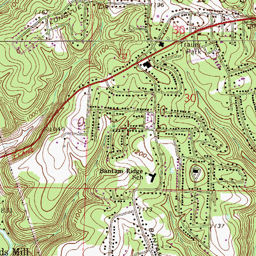 Topographic Map of Brentwood Estates, OH