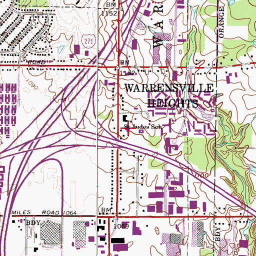 Topographic Map of Saint Jude Catholic Church, OH