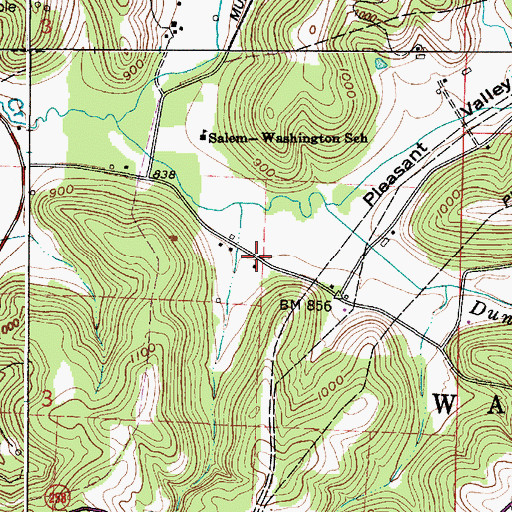 Topographic Map of Berwyn (historical), OH