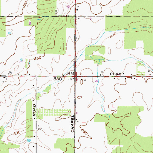 Topographic Map of Chapel, OH