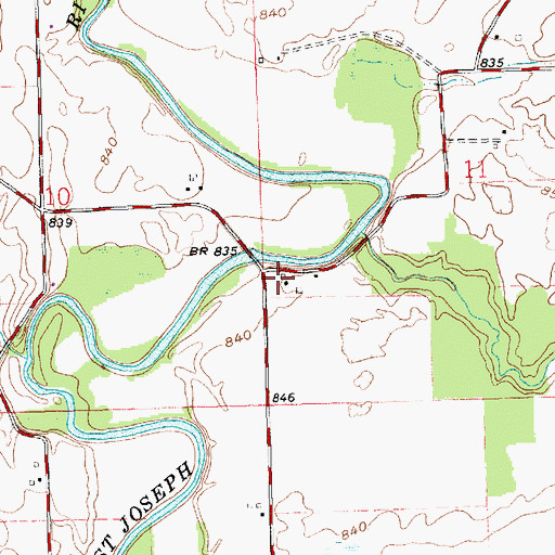 Topographic Map of Denmark (historical), OH