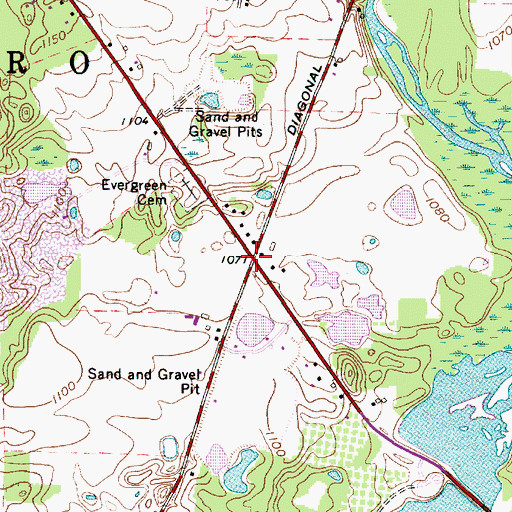 Topographic Map of Doolittles Corners, OH