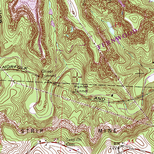 Topographic Map of Fells (historical), OH