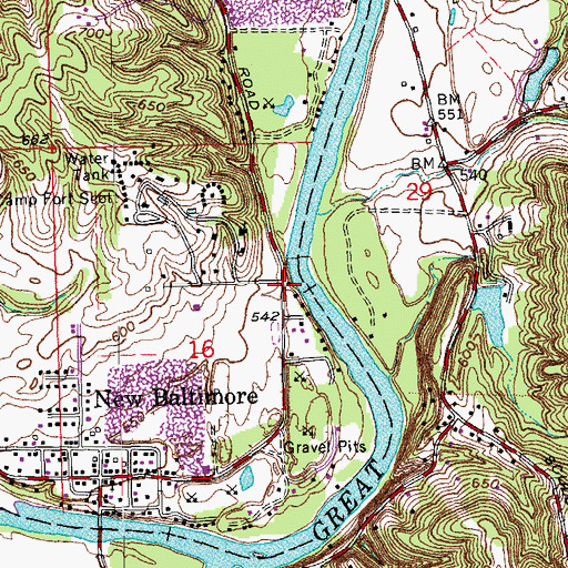 Topographic Map of Fort Scott, OH