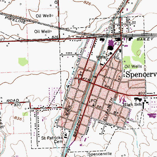 Topographic Map of Trinity United Methodist Church, OH