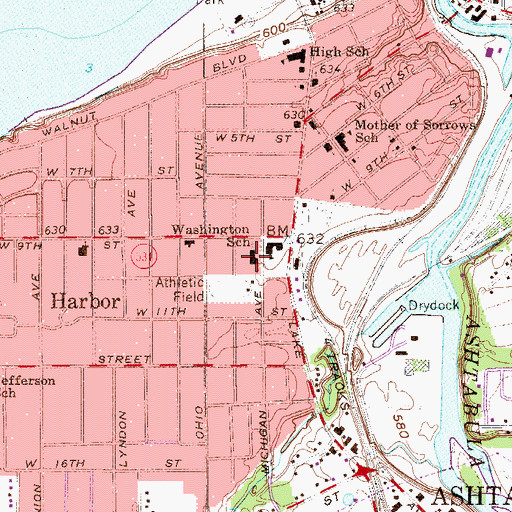 Topographic Map of Bethany Lutheran Church, OH