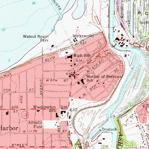 Topographic Map of Faith Lutheran Church, OH